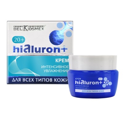Belkosmex Hialuron+ Крем Интенсивное увлажнение 20+ для всех типов кожи 48г