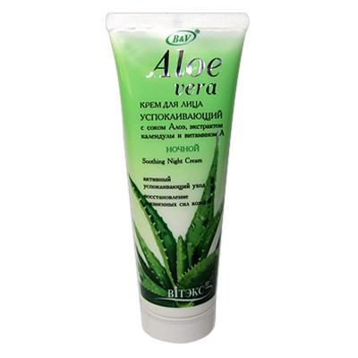 Витэкс Aloe vera Алоэ Крем ночной Успокаивающий с экстрактом.календ. 75мл туба