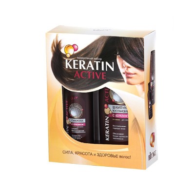 Витэкс Keratin Active Подарочный НАБОР (шамп+сыворотка для волос)