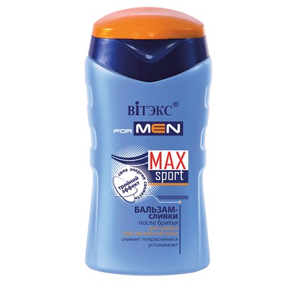 Витэкс Vitex for Men Sport Max For men MAX Бальзам-Сливки после бритья для сух/чувств 150мл