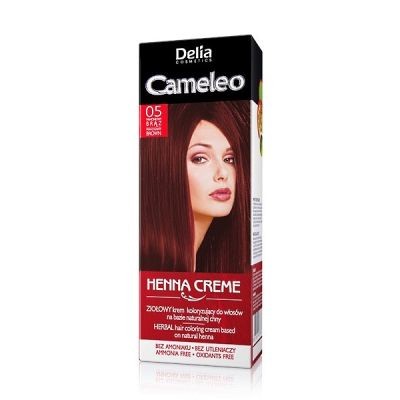 Delia Cameleo Henna Creme Травяная мусс-краска 05 коричневый махагон