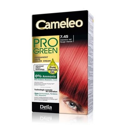 Delia Cameleo Pro Green Краска 7.45 интенсивный красный
