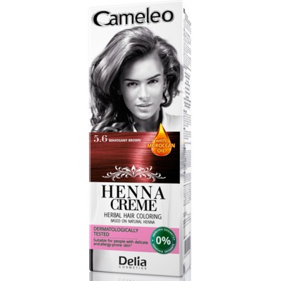 Delia Cameleo Henna Creme Травяная мусс-краска 5.6 Коричневый Махагон