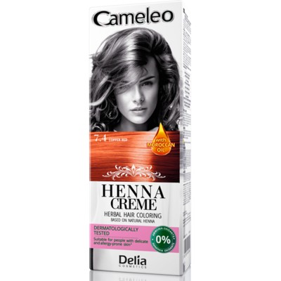 Delia Cameleo Henna Creme Травяная мусс-краска 7.4 Рыжий