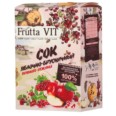 Витэкс Frutta Vit Сок Яблочно-Брусничный 3л