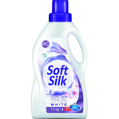 РОМАКС Soft Silk Средство для стирки белого белья жидкое  White 1,5кг