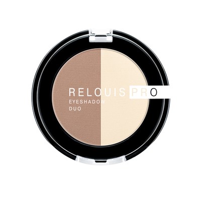 Relouis PRO Тени для век eyeshadow DUO тон 102 (11 Ivory+12 Warm Taupe)