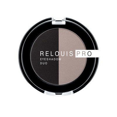 Relouis PRO Тени для век eyeshadow DUO тон 106 (16 Sharkskin+17 Carbon)