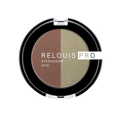 Relouis PRO Тени для век eyeshadow DUO тон 110 (34 Cinnamon+35 Green tea)