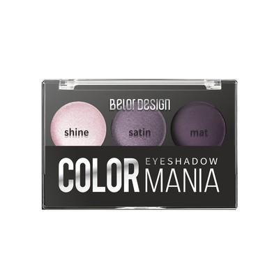 Belor Design Smart Girl Тени для век трехцветные COLOR MANIA тон 37