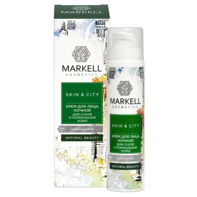 Markell Skin&City Ночной крем для лица для сухой и нормальной кожи 50мл