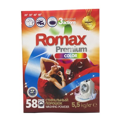 РОМАКС Стиральный порошок Premium Color 5,5кг