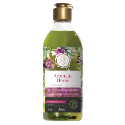 РОМАКС Aromatic Herbs Шампунь Розмарин и красный клевер 400г