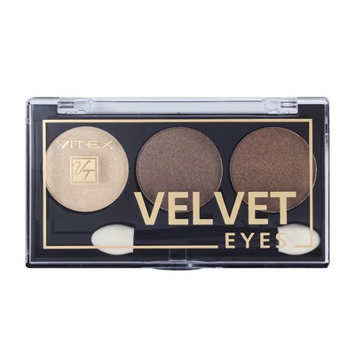 Витэкс  VELVET EYES Компактные тени для век тон 04 Brown bronze