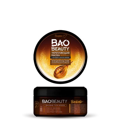 Белита-М BAOBEAUTY  Укрепляющая маска для всех типов волос с пептидами и маслом баобаба 200г