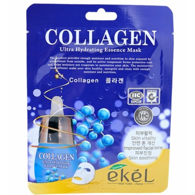 Ekel Корея EKEL Collagen Ultra Hydrating Essence Mask Маска тканевая с коллагеном 25 мл
