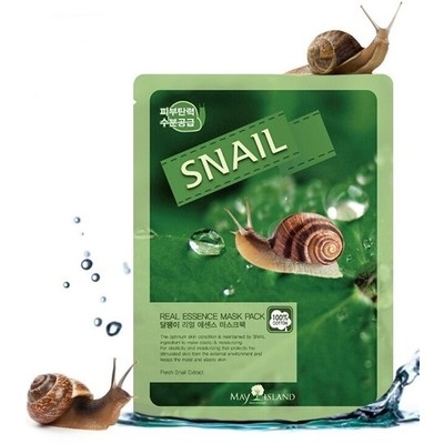 May Island Real Essense MAY ISLAND Snail Mask Pack Маска тканевая с экстрактомактом муцина улитки 25 мл
