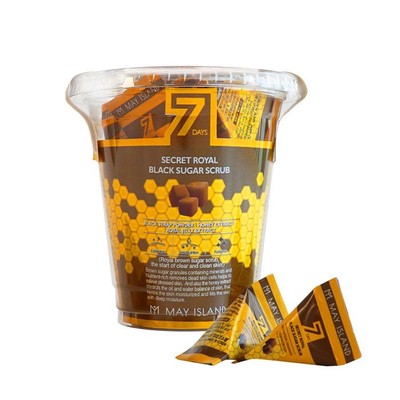 May Island 7 Days MAYISLAND Secret Royal Вlack Sugar Scrub Скраб для лица с коричневым сахаром 12 шт