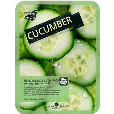 May Island Real Essense MAYISLAND Cucumber Mask Pack,Маска тканевая тонизирующая с экстрактомактом огурца 25 мл