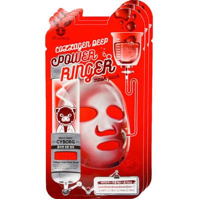 Elizavecca  COLLAGEN DEEP POWER RINGER MASK PACK Тканевая маска для лица с коллагеном 23 мл.