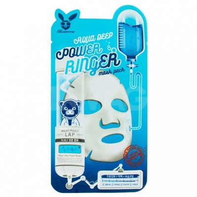 Elizavecca  Aqua Deep Power Ringer Mask Pack Тканевая маска для лица 23 мл.