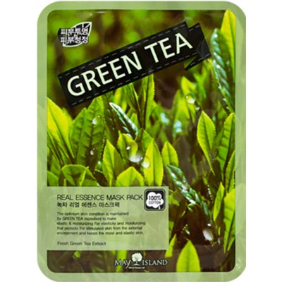 May Island Real Essense MAYISLAND Green Tea Mask Pack Маска тканевая для проблемной кожи с зеленым чаем 25 мл