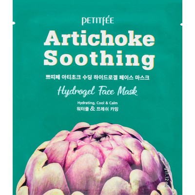May Island Real Essense PETITFEE НАБОР Гидрогелевая маска для лица АРТИШОК Artichoke Soothing Hydrogel Face Mask 5 шт