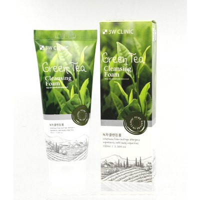 3W Clinic  Пенка для умывания ЗЕЛЕНЫЙ ЧАЙ/НАТУРАЛЬНАЯ Green Tea Foam Cleansing 100 мл