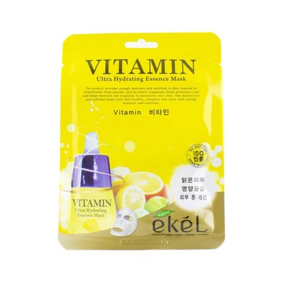 Ekel Маска тканевая с витамином С VITAMIN Ultra Hydrating Essence Mask 25 мл
