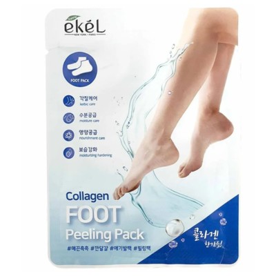 Ekel Корея EKEL Маска-эксфолиант для ног с коллагеном COLLAGEN FOOT PEELING PACK