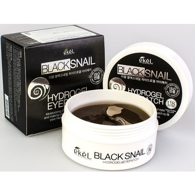 Ekel Корея EKEL Hydrogel eye patch black snail Гидрогелевые патчи под глаза с муцином черной улитки
