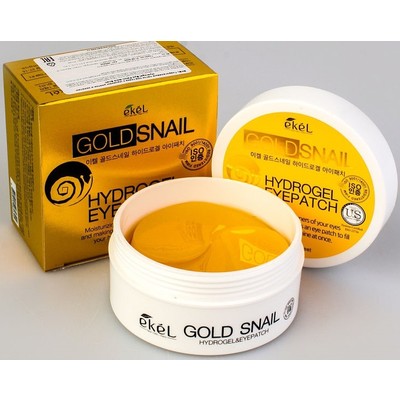 Ekel Корея EKEL Hydrogel Eye Patch Gold Snail Гидрогелевые патчи под глаза с муцином улитки и золотом 60 шт 