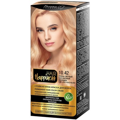 Белита-М Hair Happiness  HAIR Happiness краска для волос тон № 10.42 Очень светлый персиковый блондин