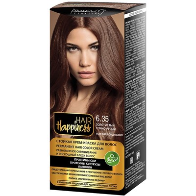 Белита-М Hair Happiness  HAIR Happiness краска для волос тон № 6.35 Золотистый темно-русый