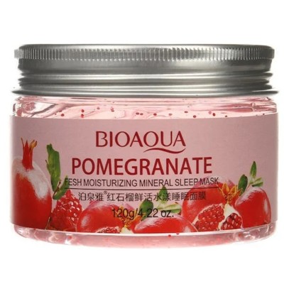 BIOAQUA POMEGRANATE Ночная маска для лица с экстрактомактом красного граната, 120 г,12 шт/уп