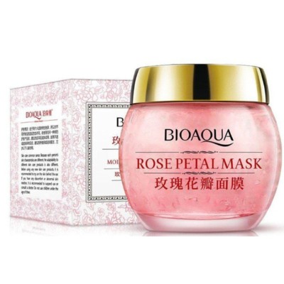 BIOAQUA ROSE PETAL MASK Увлажняющая маска для лица с лепестками роз, 120 г, 12 шт/уп