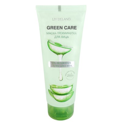 Liv Delano GREEN CARE  Green Care Маска-трехминутка для лица SOS-увлажнение с гелем Алоэ Вера 75г