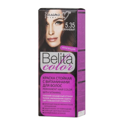 Белита-М Belita сolor  Краска стойкая с витаминами для волос № 5.35 Коричневый (к-т)
