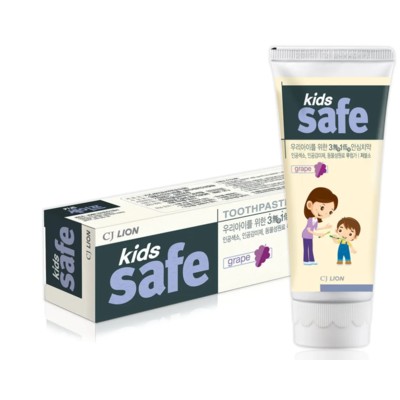LION Корея KIDS SAFE Детская зубная паста со вкусом винограда 90 г