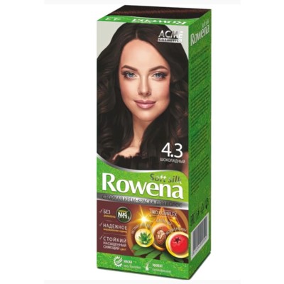 Рябина Рябина "Rowena" Rowena soft silk Стойкая крем-краска для волос тон 4.3 шоколад