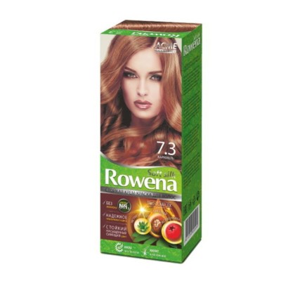 Рябина Рябина "Rowena" Rowena soft silk Стойкая крем-краска для волос тон 7.3 карамель