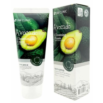 3W Clinic Корея 3W CLINIC AVOCADO CLEANSING FOAM Пенка для умывания с экстрактомактом авокадо 100мл