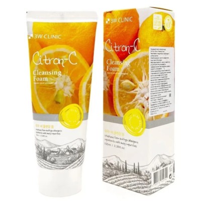 3W Clinic Корея 3W CLINIC CITRON-C CLEANSING FOAM Пенка для умывания с витамином С 100мл