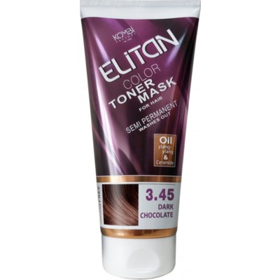 Тонирующая маска для волос "ELITAN" № 3.45 Темный шоколад 150 мл