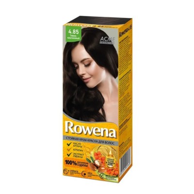 Рябина Рябина "Rowena" Стойкая крем-краска для волос "ROWENA", тон 4.85 Темно-каштановый