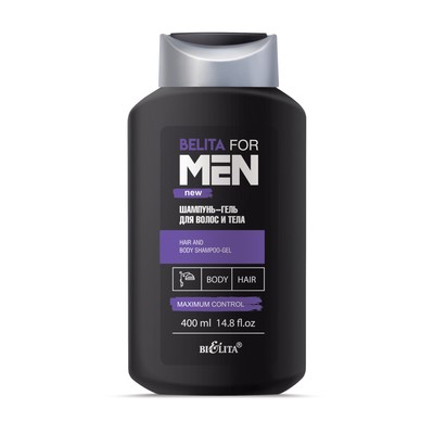 Белита Belita for Men (New)  For Men Шампунь-гель для волос и тела 400мл