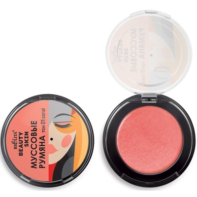 Белита Beauty Skin Румяна муссовые тон 01 coral