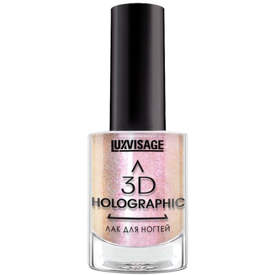 LUX visage 3D holographic Лак для ногтей тон 718 золотисто-розовый жемчуг