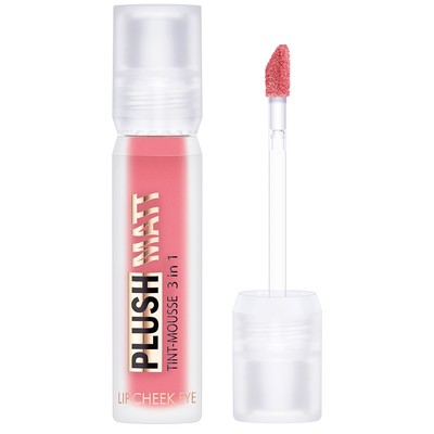 LUX visage PLUSH MATT  Тинт-мусс 3 в 1 для губ, щек и век тон 303 Peachy Peach