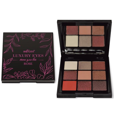 Белита Luxury Eyes Тени для век ROSE, 9 тонов
